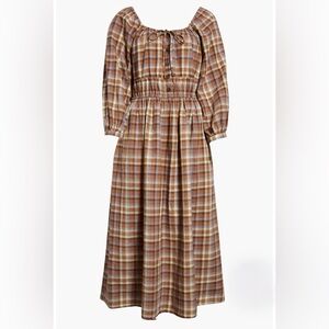 Madewell Sophia Plaid Midi Dress